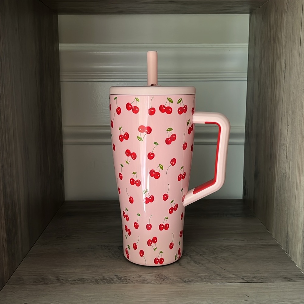 Brumate Cherry Era 30oz + Matching Straw Covers - Picture 3 of 5